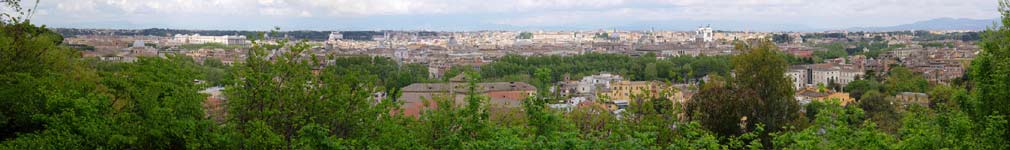 Vista panoramica di Roma dal Gianicolo