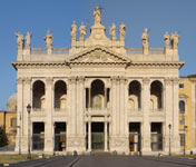 La facciata della Basilica di San Giovanni in Laterano